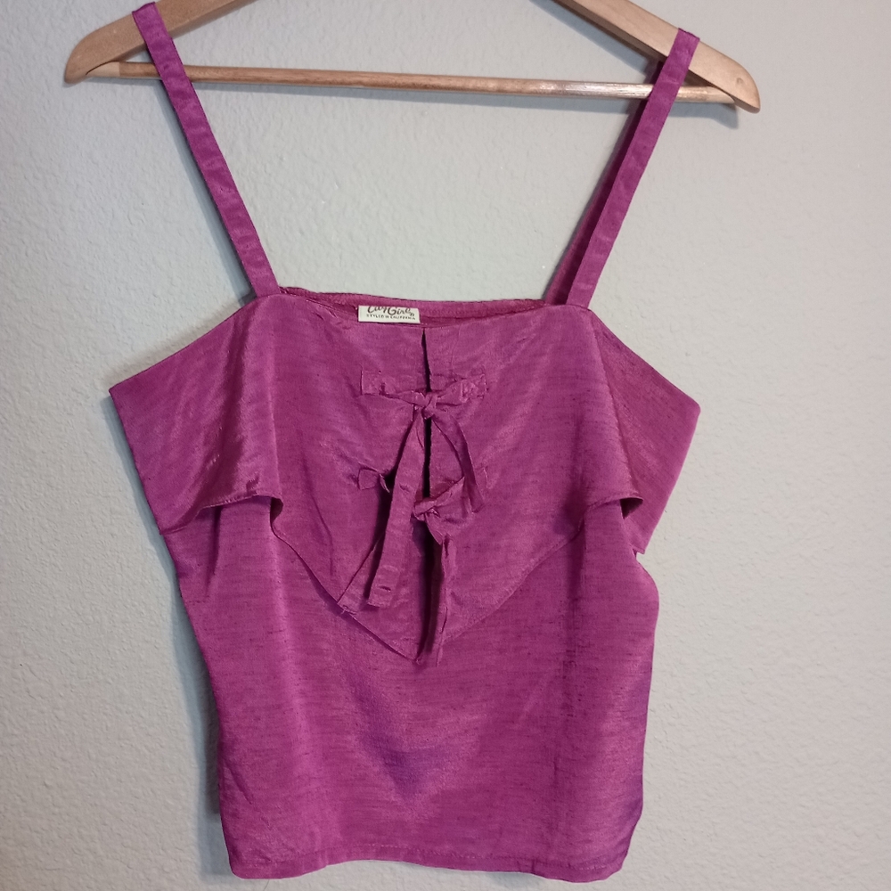 Vintage City Girl Coquette Purple Top